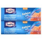 Toppits Safeloc Zip Freezer Bags 1L 20 Pieces