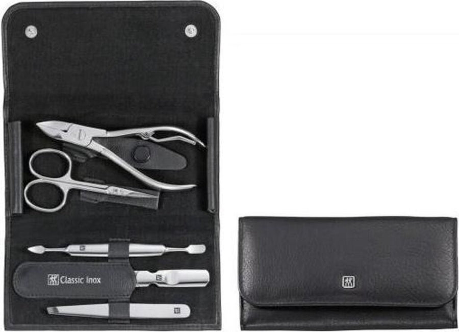 Diversen Zwilling Classic Inox Manicure Etui Leer Zwart 5-Delig