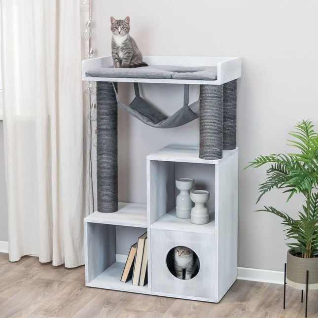 Trixie Kattenmeubel Met Een Schap 72X38X110 Cm Grijs