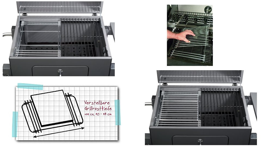 Tepro 8570 Hoofdgrillrooster Voor 28X39-50Cm Met Centraal Inzetrooster Systeem