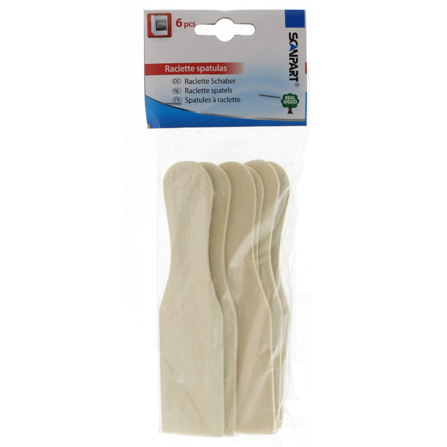 Scanpart Houten Spatels Voor Raclette 6 Stuks