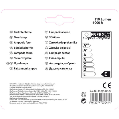 Scanpart Ovenlamp E14 15W 300Gr Buis A2