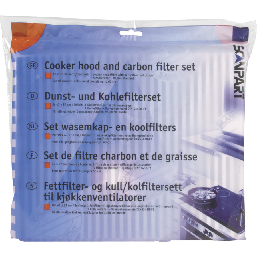 Scanpart 1530050015 L046 Universeel Koolstof En Vetfilter 47X57