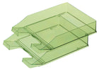 Han Ha-1026-X-27 Letter Tray A4 Standard Transparent Green