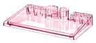 Desk Organizer I-Step Transparent Bright Pink with Smartphone Holder