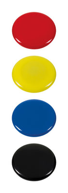 Magneten Ø 40x8,5 mm wit 4 stuks
