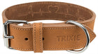 Hondenhalsband vetleer bruin 38-47x4 cm