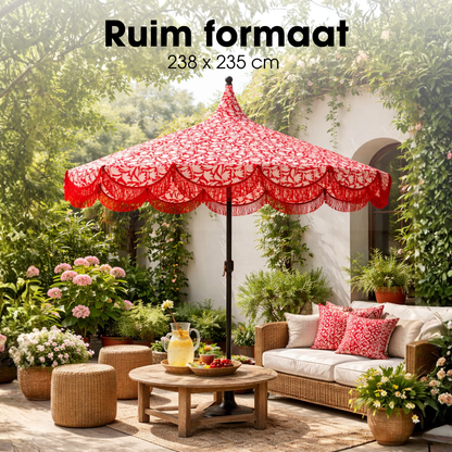 Parasol 235 cm rood polyester
