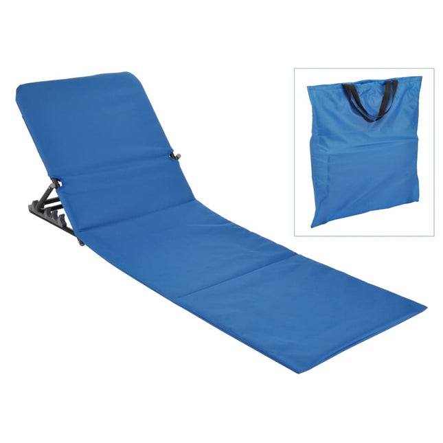 Strandmat stoel opvouwbaar PVC blauw Blauw