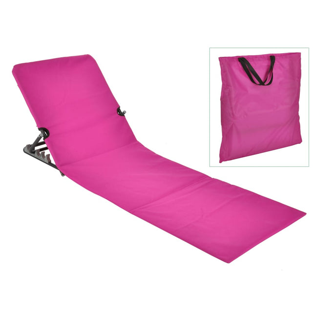 Strandmat stoel opvouwbaar PVC roze Roze