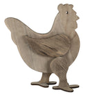 Houten kip beeld 31x16x35 cm bruin