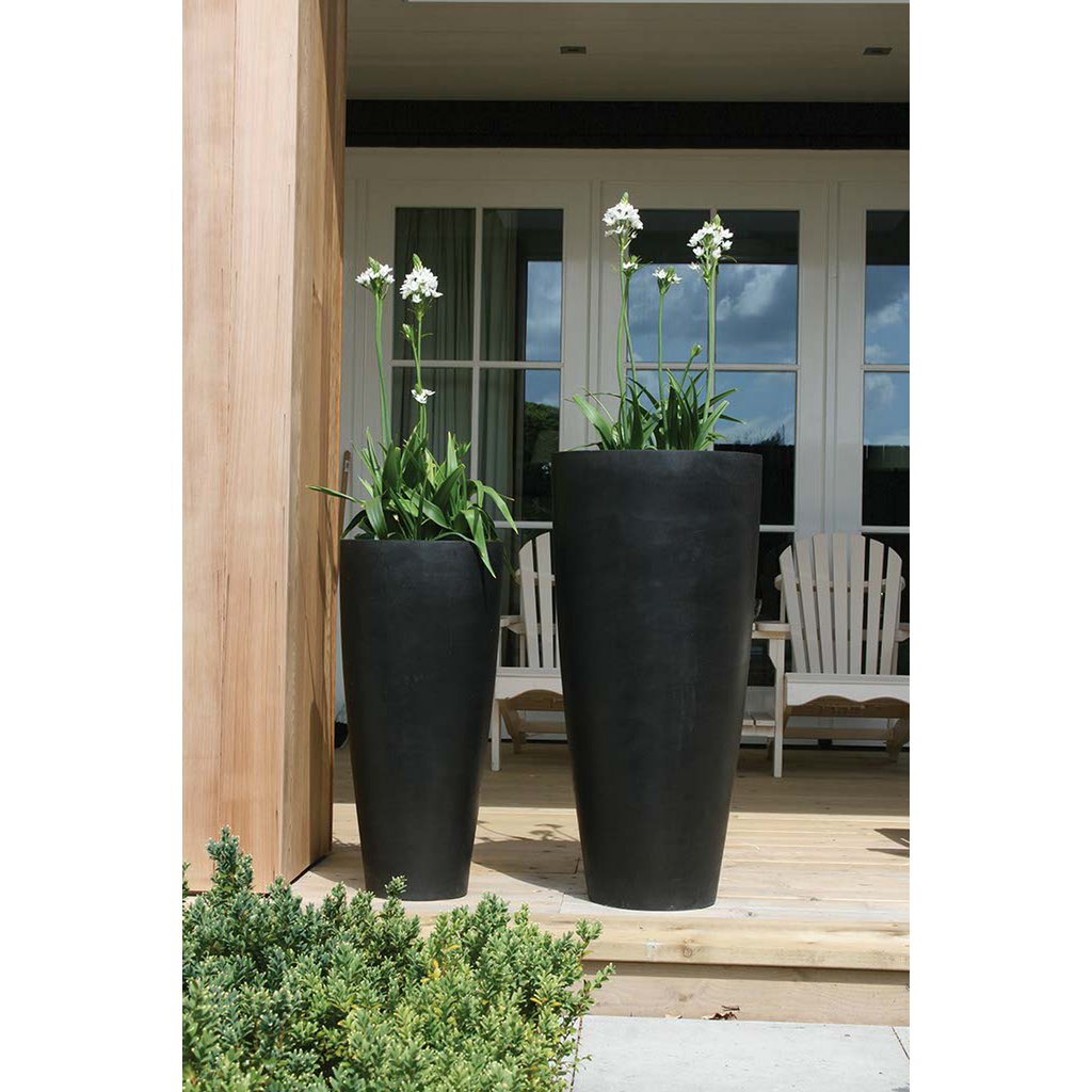 Plantenpot Kentucky black Ø47x100 cm polyester