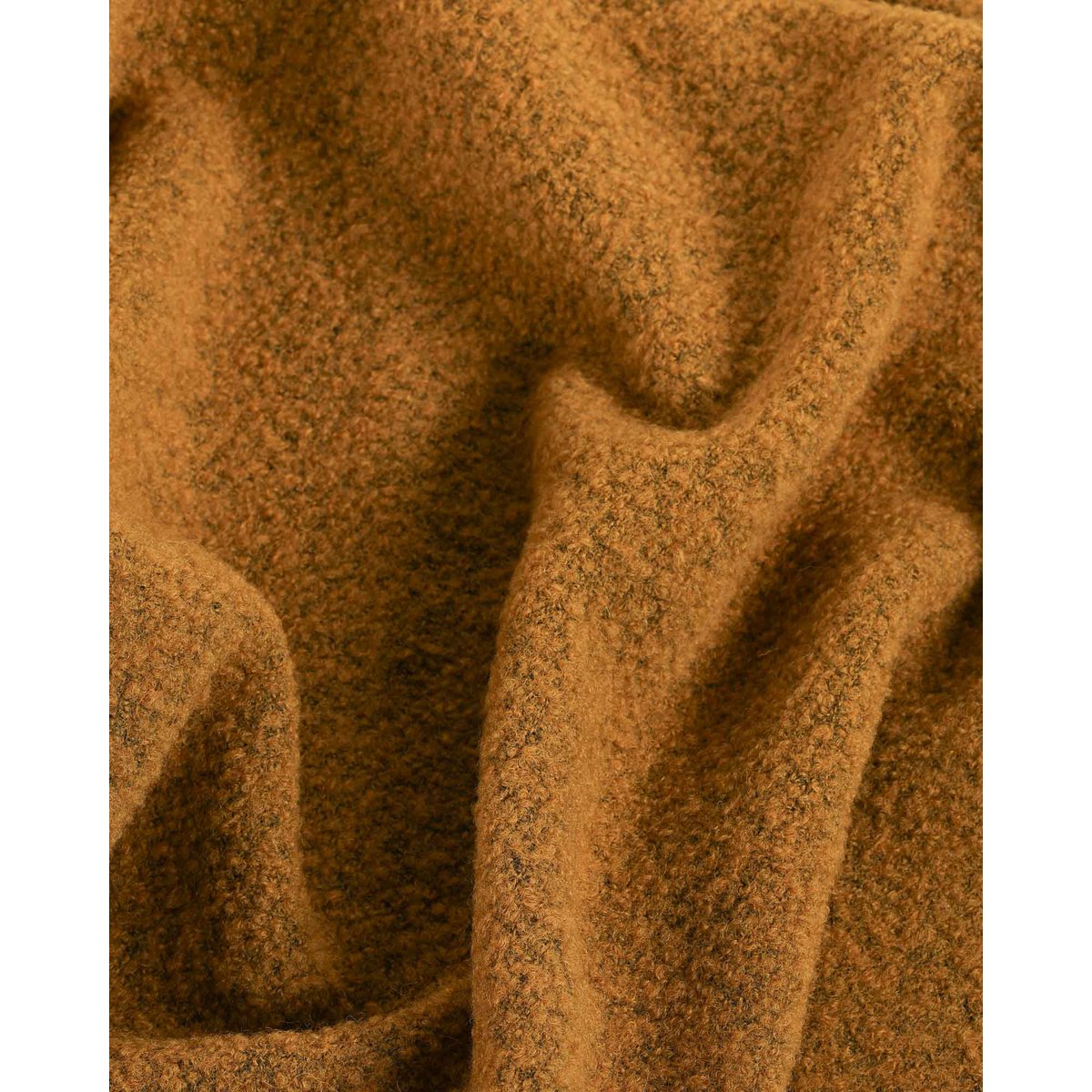 Wollen plaid 140x200 cm mosterdgeel