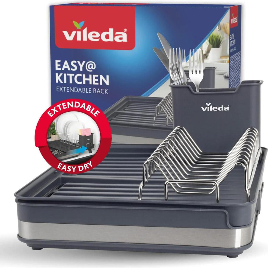 Vileda Afdruiprek Uittrekbaar 36.5-51.5X30X13.1 Cm Antraciet/Zilver