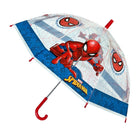 Kinderparaplu Spiderman 66 cm blauw rood transparant