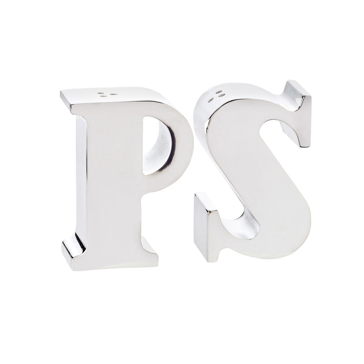 Peper en zoutstrooier set verzilverd 7 cm