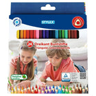 Stylex Triangular Coloured Pencils 24 Colours