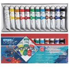 Stylex Acrylic Paint 12ml 12 Tubes