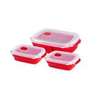 Magnetrondoos set 2x600ml 1x1300ml rood