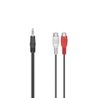 Hama Audio Adapter 2x RCA Coupling - 3.5mm Jack Plug Stereo