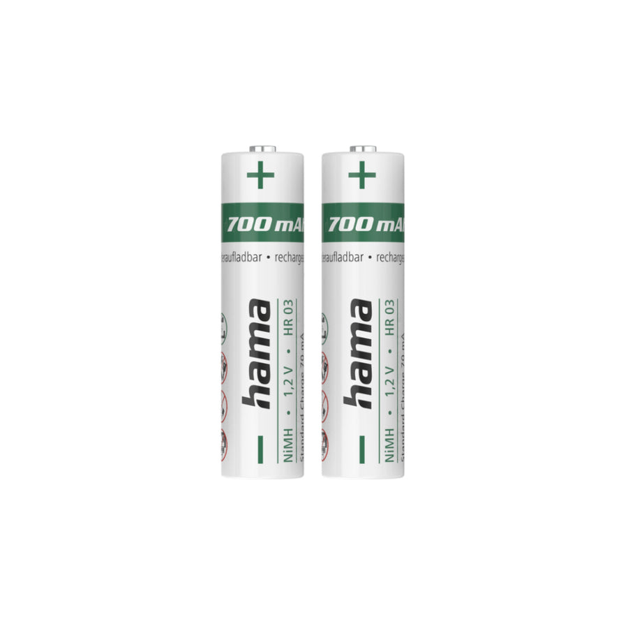 Hama Nimh-Accu'S Aaa Micro 700 Mah 1,2V 2 Stuks