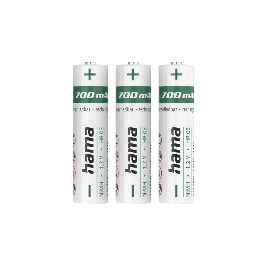 Hama Nimh-Accu&Apos;S Aaa Micro 700 Mah 1,2V 3 Stuks