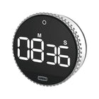Digitale timer zilver zwart 3x AAA magnetisch