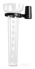 Regenmeter analoge houder transparant zwart