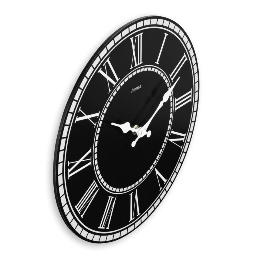 Hama Wandklok Rab Vintage Tikt Niet 30 Cm Zwart/Wit/Mdf