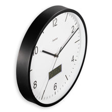 Hama Dcf Wandklok Lanzarote Tikt Niet + Thermometer En Hygrometer 35 Cm Zwart/Wit