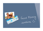 Glasmagneetbord 600x400 mm poederblauw