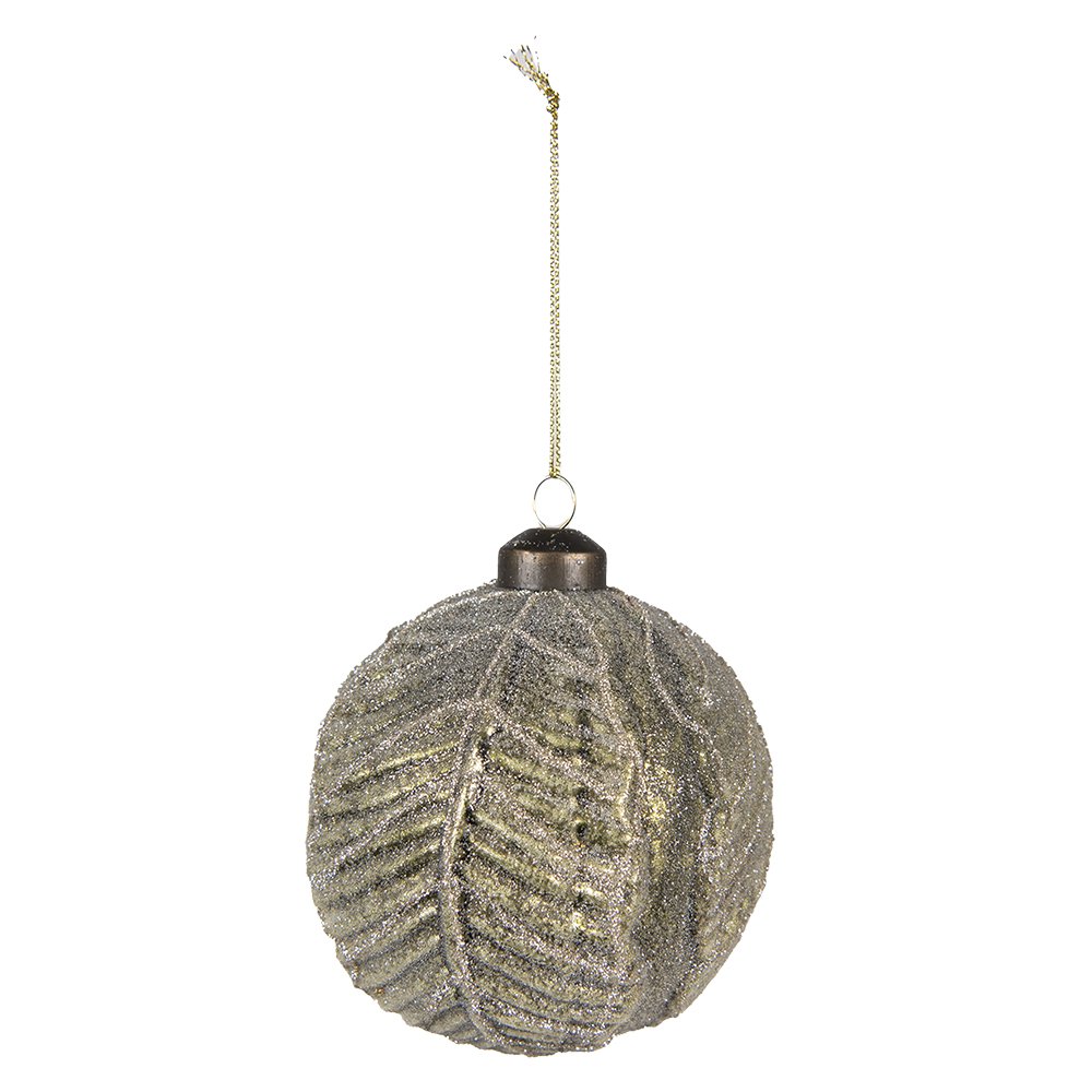 Kerstbal set 2 stuks Ø 10/8 cm groen glas