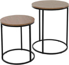 Bijzettafel set van 2 grenen 40x50 cm en 30x40 cm