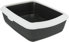 Kattenbak open 47x37x15 cm antraciet wit
