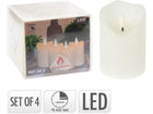 Led kaarsen set van 4 5x7 cm met timer