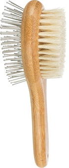 Hondenborstel dubbelzijdig bamboe 19x5 cm