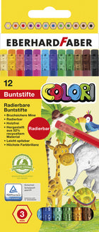 Kleurpotloden 12 stuks met gum