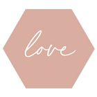 Wall hexagon love salmon