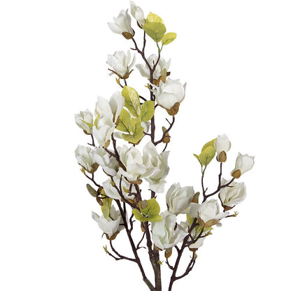 Kunstplant Magnolia 20x15x120 cm Wit Kunststof