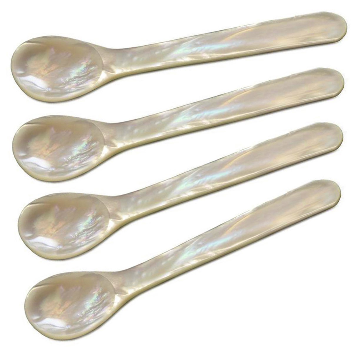 Parelmoeren lepels set van 4 11 cm