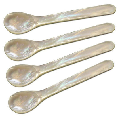 Parelmoeren lepels set van 4 11 cm