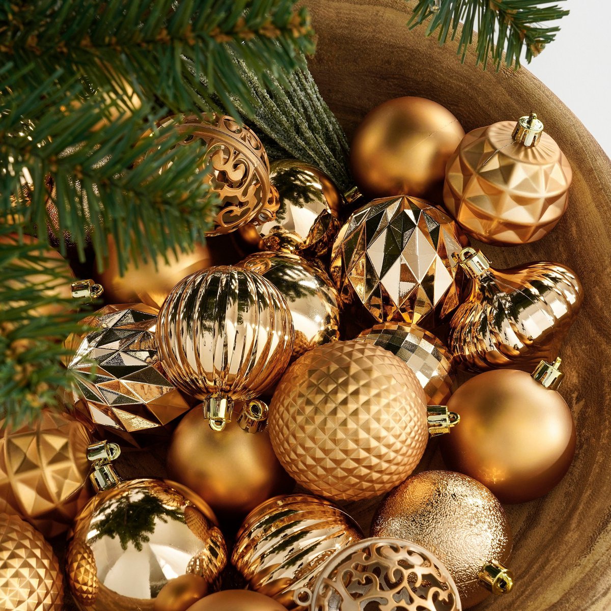 Christmas bauble set Copper