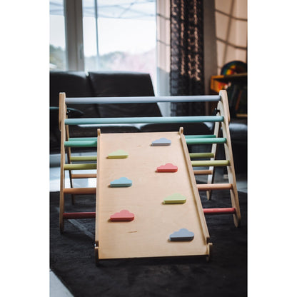 tiSsi® glijbaan klimladder 82.5x40.5x8.2 cm massief berkenhout