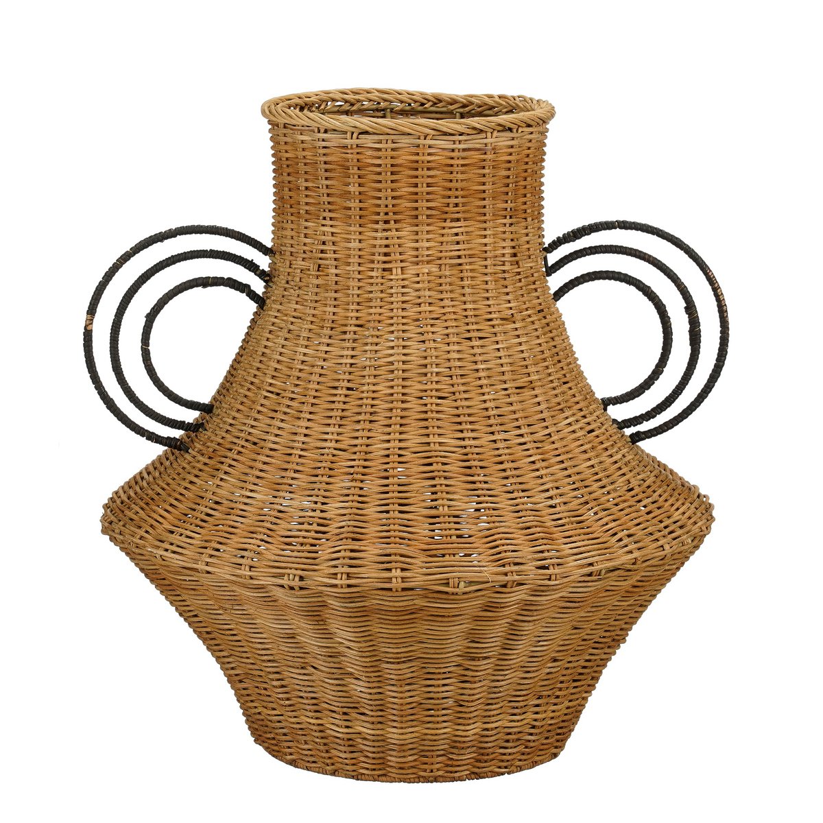 Decoratie vaas rotan 43x30 cm bruin