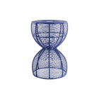 Bijzettafel 30 cm blauw ijzer