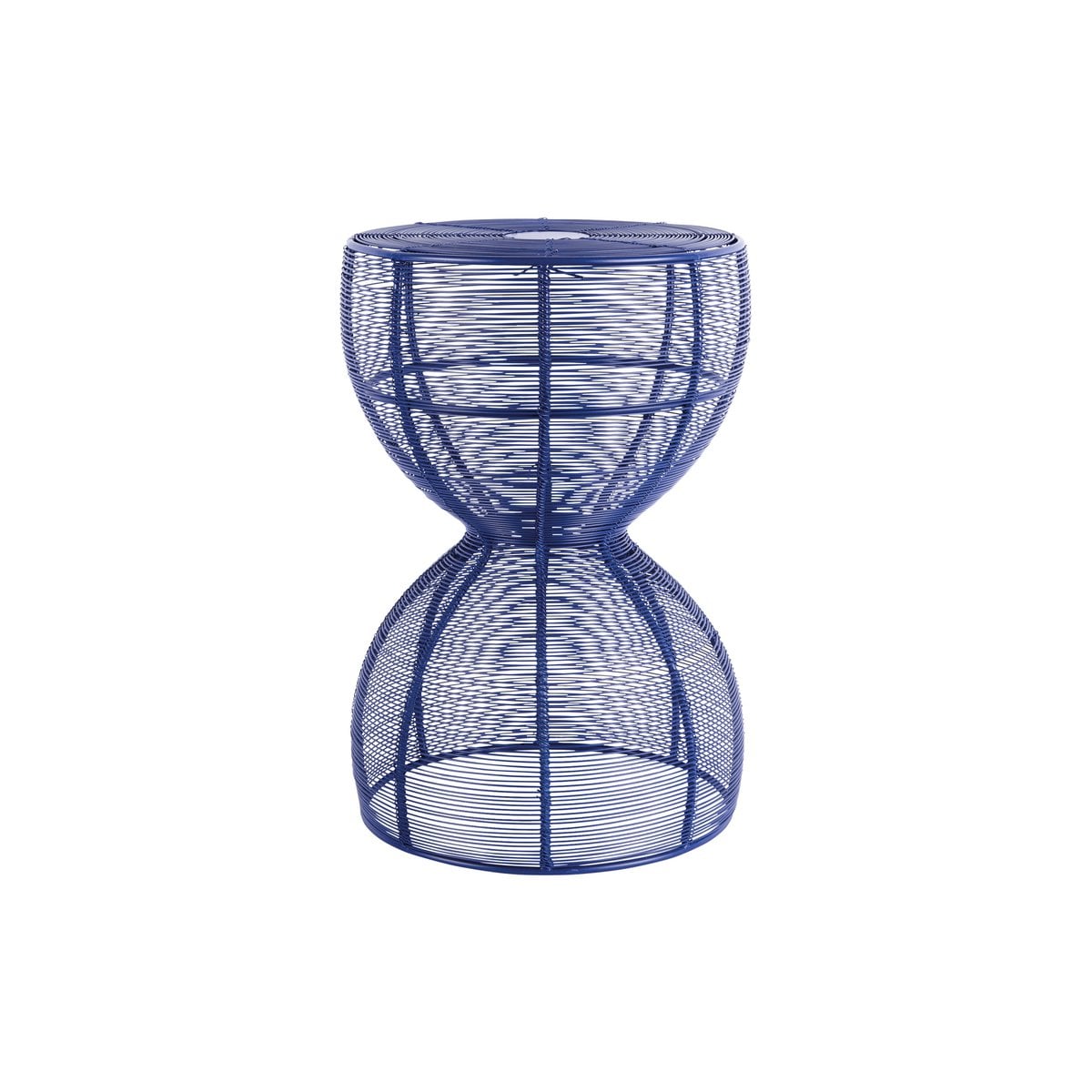 Bijzettafel 30 cm blauw ijzer