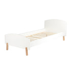 Bed 90x200 cm grenenhout wit MDF