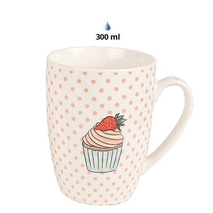Mokken set van 4 roze 300 ml porselein