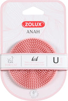 Huisdier borstel rond rubber roze 7,5x3 cm