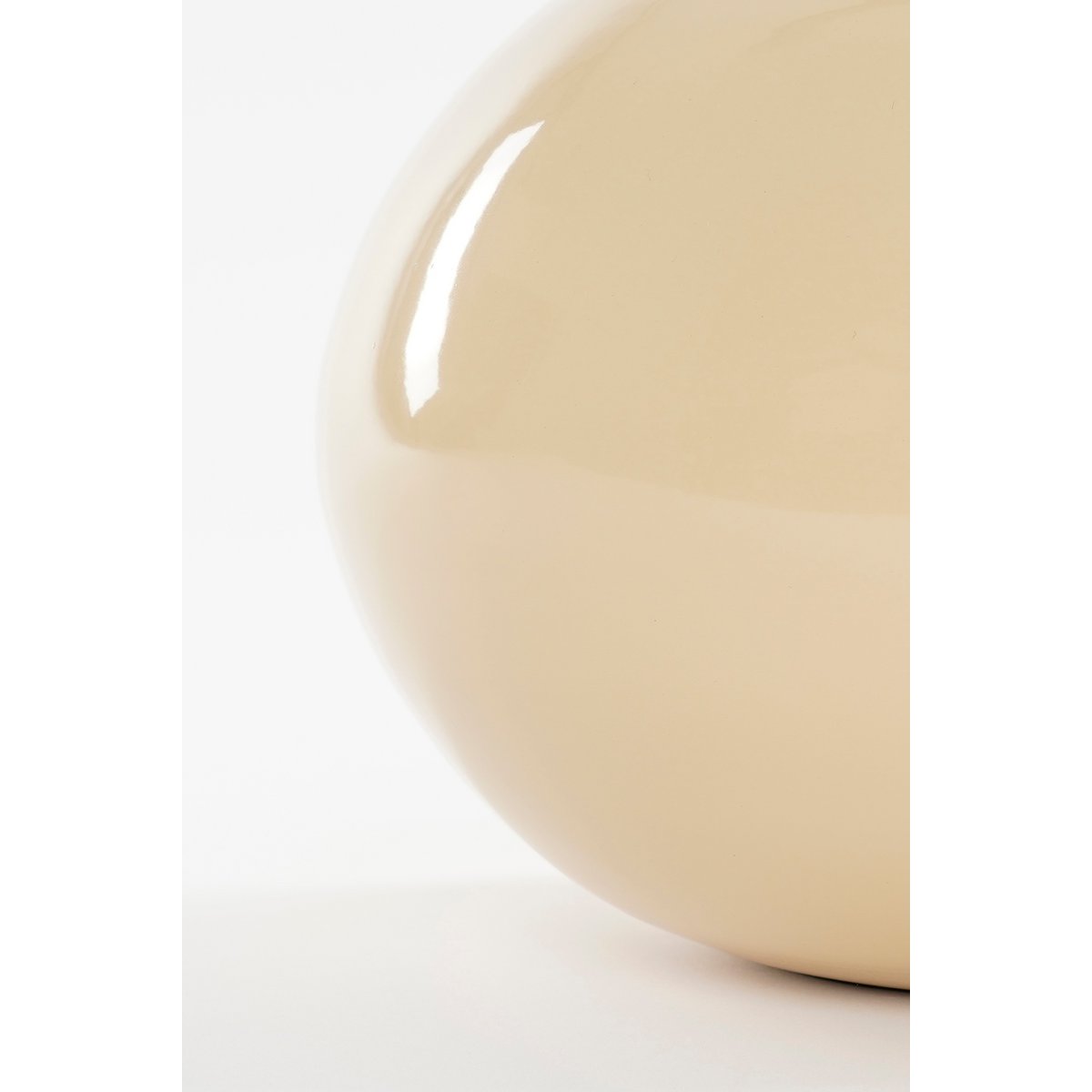 Vaas metaal 36x25 cm beige